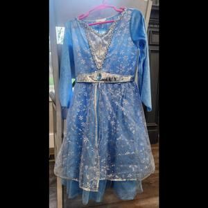 Long Sleeves Frozen Dress, Size 5/6